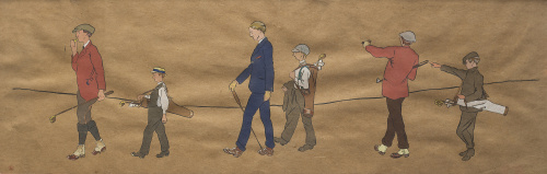 ESCUELA FRANCESA, H. 1920Una partida de golf