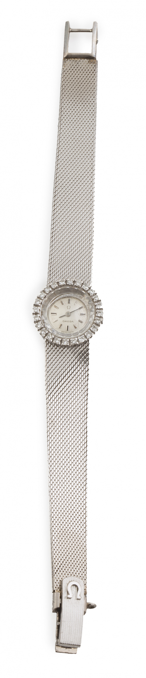Reloj OMEGA años 60 en oro blanco de 18K orlado de brillant