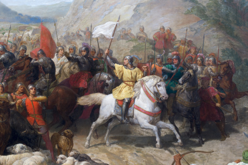 CARLOS LUIS DE RIBERA (Roma, 1815 - Madrid, 1891)Batalla d