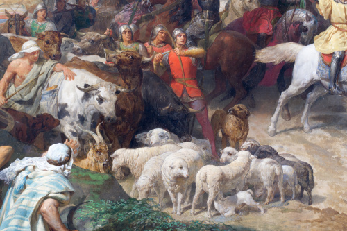 CARLOS LUIS DE RIBERA (Roma, 1815 - Madrid, 1891)Batalla d