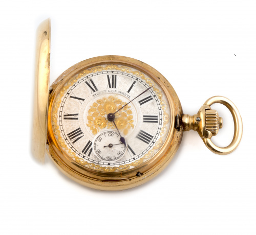 Reloj saboneta PIQUET & CLE  Geneve , en oro de 18K pp. S. 