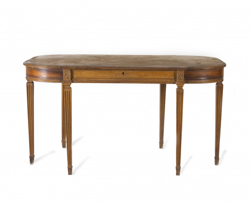 Consola convertible en mesa, estilo Luis XVI en madera de r