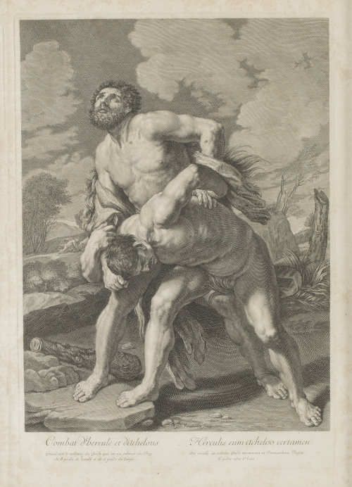 LUCA GIORDANO (inv) y AEGIDIO ROUSSELET (sculp)Hercule tua