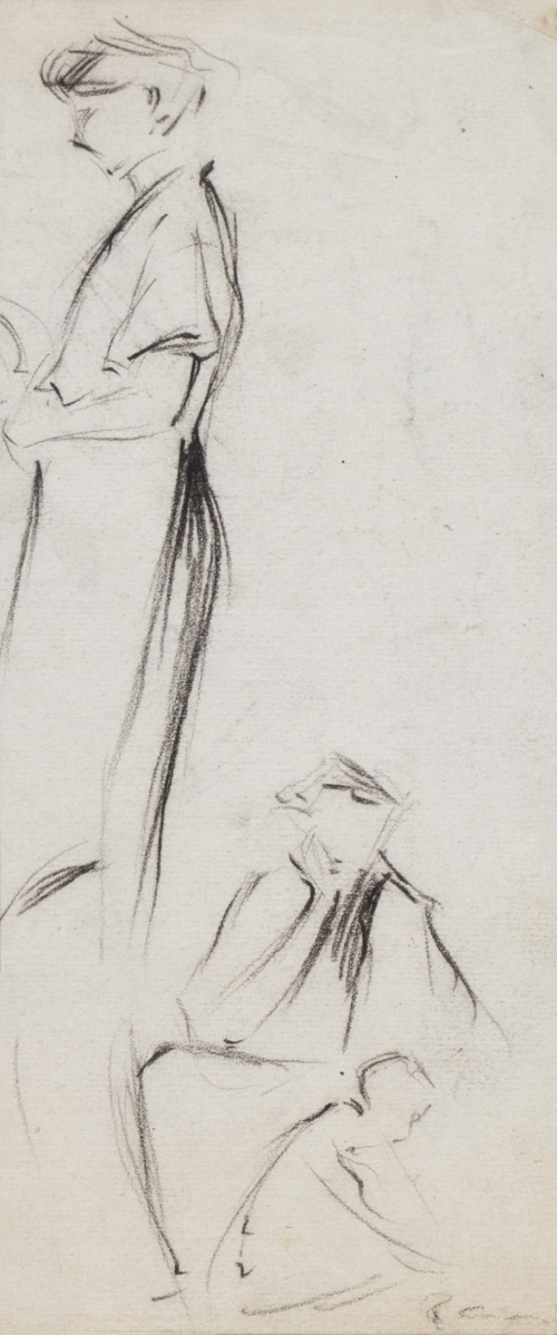 RAMÓN CASAS Y CARBÓ (Barcelona, 1866-1932)Pareja de estudio