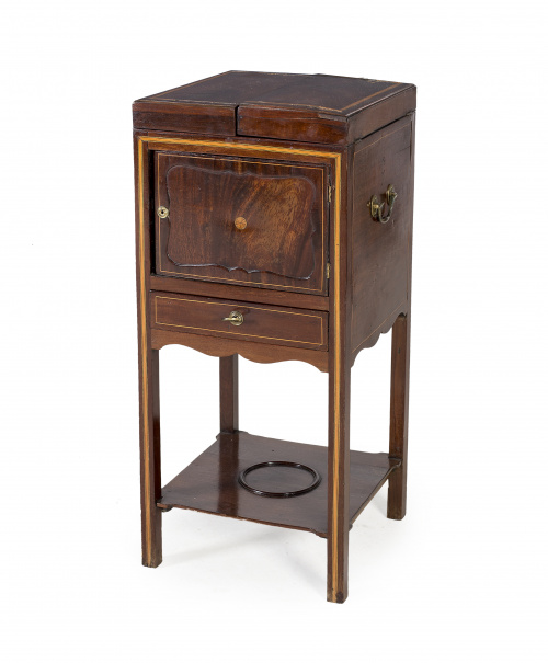 Mesa tocador Jorge III en madera de caoba y limoncillo. In