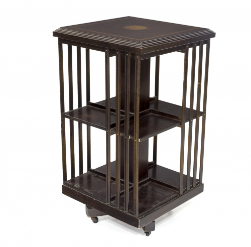 Revolving book-case estilo eduardino en madera de caoba con