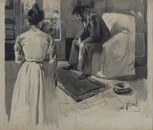 JOAQUÍN TORRES-GARCÍA (Montevideo, Uruguay, 1874 - 1949), J