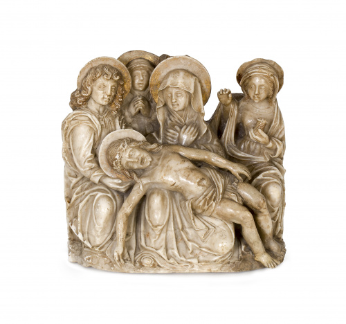 “Piedad”, grupo escultórico en alabastro.Escuela centro eu