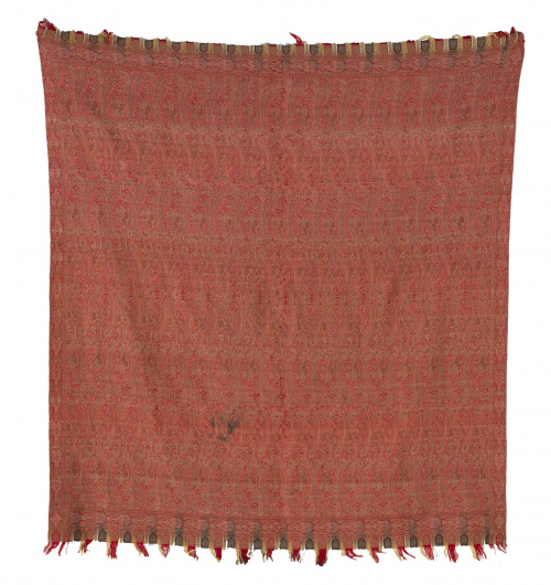 Chal en lana con motivos de “boteh”, India, S. XIX.