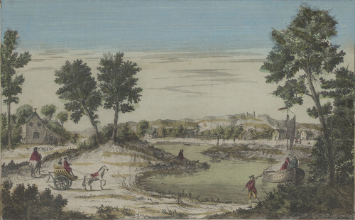 ANDRÉ BASSET (1749-1785)“Vue de la Riviere et l&#39;Isle de C