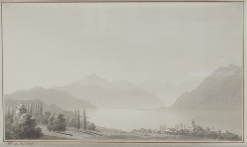 ESCUELA FRANCESA, SIGLO XIXPaisaje de una vista costera co