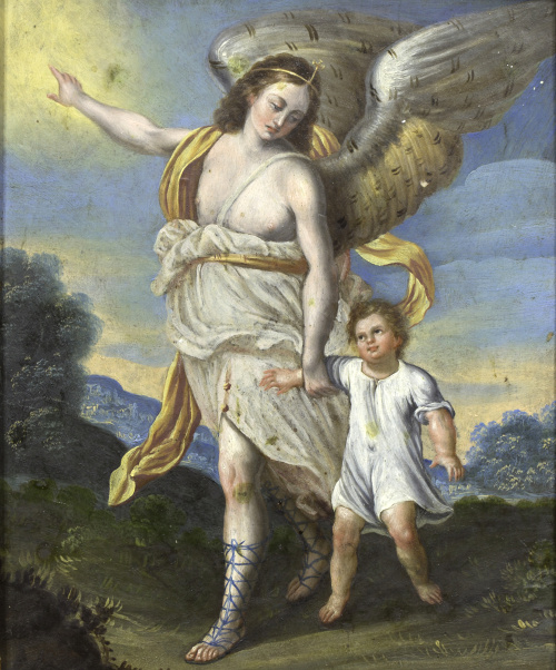 ESCUELA ESPAÑOLA, H. 1800El ángel de la guarda