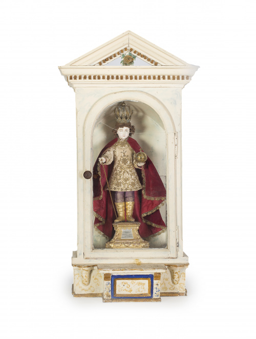 “Niño Jesús como Salvator Mundi” Escuela española, h. 1800