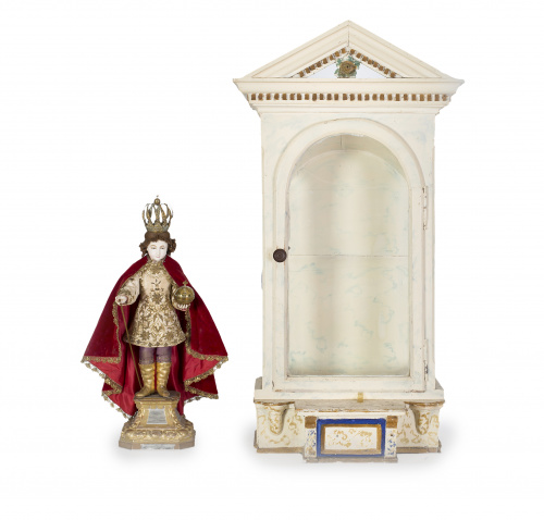 “Niño Jesús como Salvator Mundi” Escuela española, h. 1800