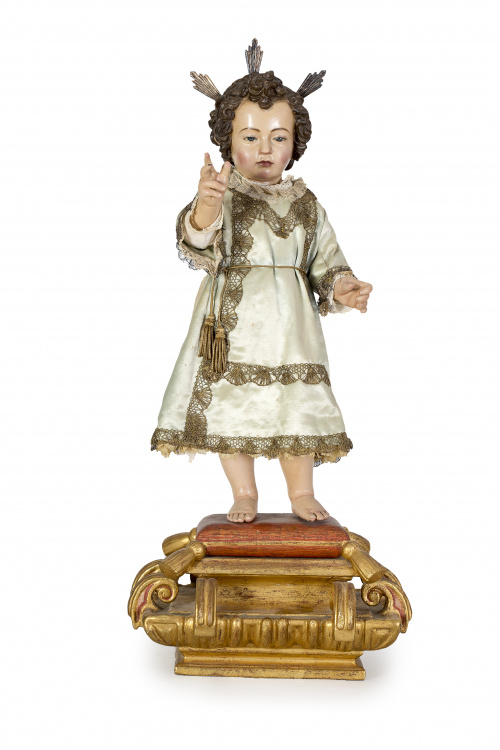 “Niño Jesús bendiciendo”. Escuela andaluza, seguidor de Ju