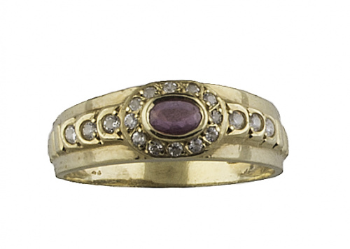 Lote formado por tres sortijas en amarillo oro de 18K 