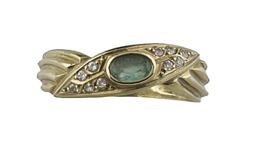 Tres sortijas en oro amarillo de 18K 