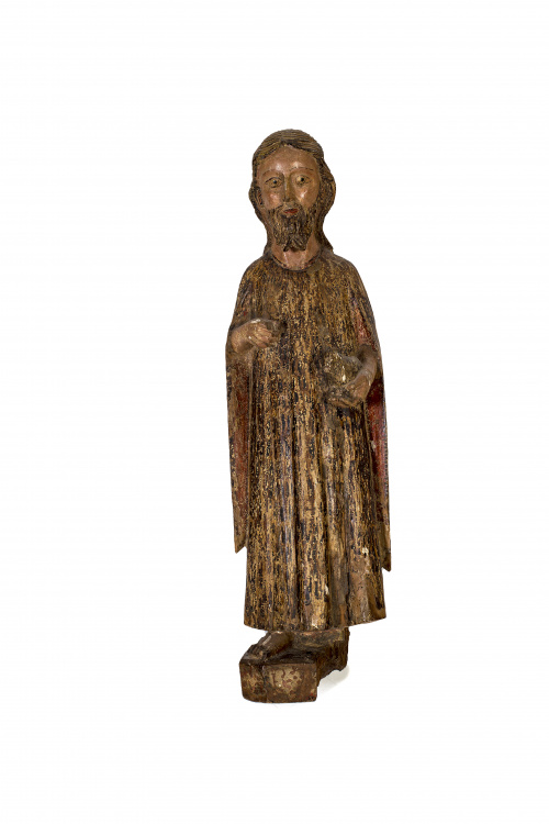 “San Juan”Escultura en madera tallada y policromada.S. XV
