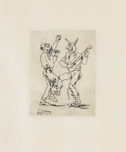 JOSÉ GUTIÉRREZ SOLANA (Madrid, 1886 - 1945)Máscaras bailan