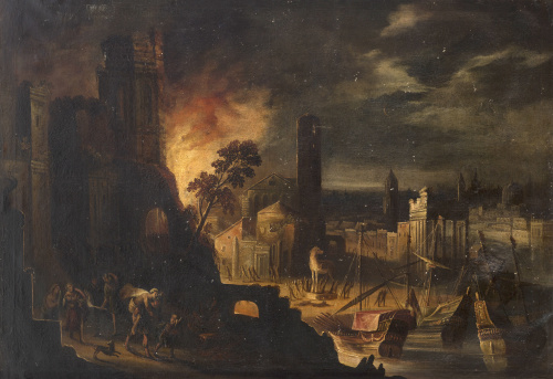 ESCUELA ROMANA, SEGUNDA MITAD DEL SIGLO XVIIEl Incendio de