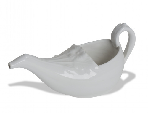 Búcaro en loza esmaltada de blanco.Sargadelos, segunda épo