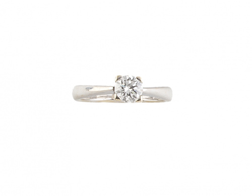 Solitario con brillante de 0,50 ct color estimado H grado d