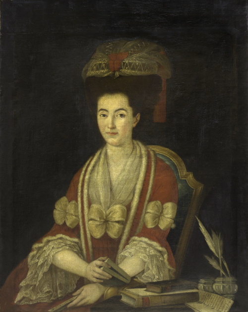 RUBIRA (Escuela española, h. 1800)Retrato María Velarde y 