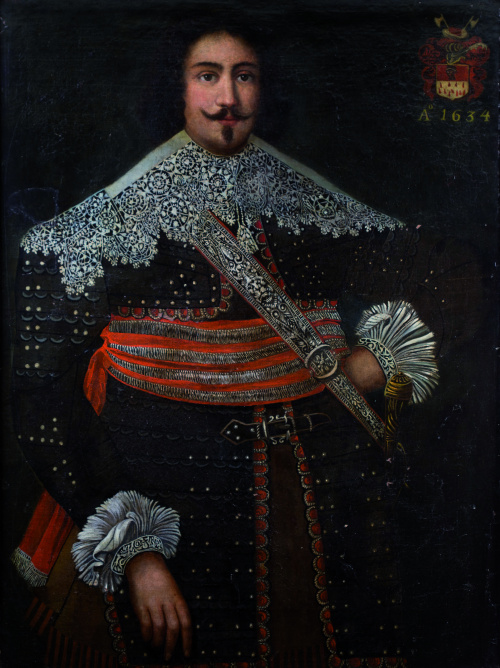 ESCUELA ALEMANA, H.1634Retrato de dama y retrato de caball