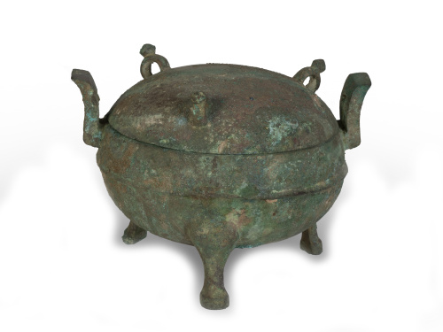 Incensario antiguo de bronce siguiendo modelos de la dinast