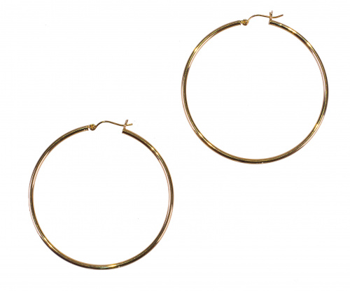 Pendientes criollas en oro amarillo de 18K