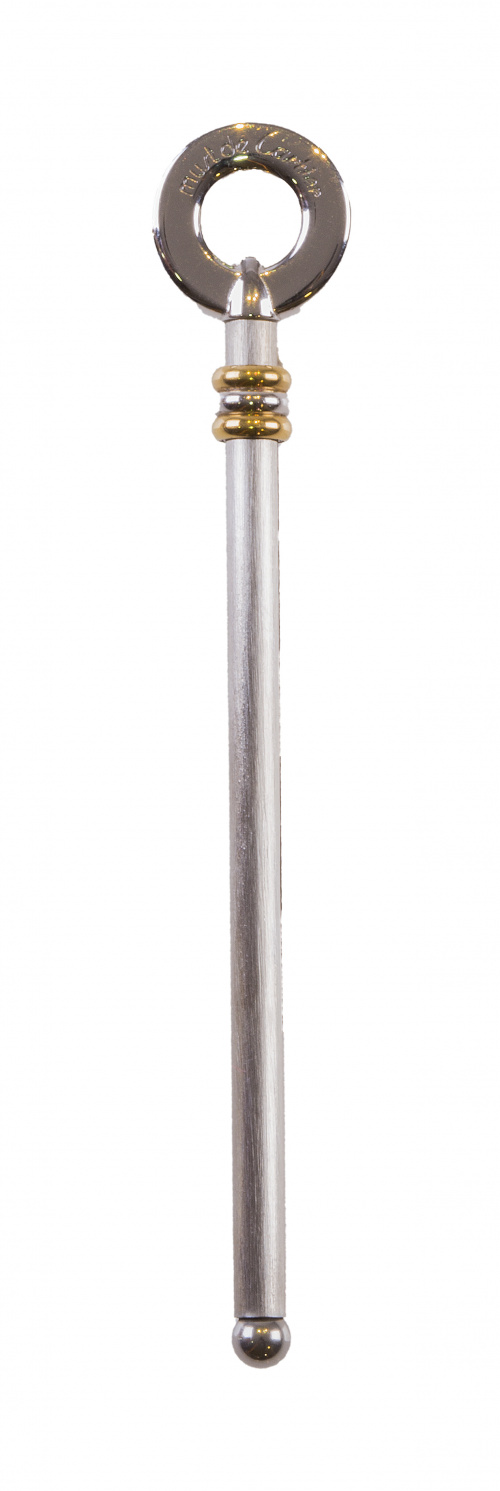 Agitador de cocktail Must de CARTIER en acero plateado y do