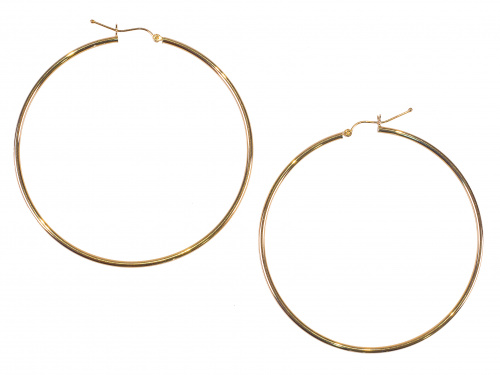 Pendientes criollas en oro amarillo de 18K