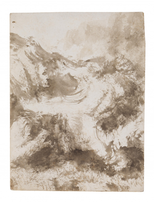 EUGENIO LUCAS VELÁZQUEZ (Madrid, 1817-1870)Paisaje, mancha