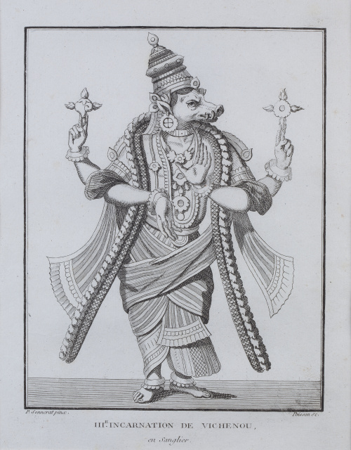 PIERRE SONNERAT (pinx) y JEAN BAPTISTE MARIE POISSON (sculp