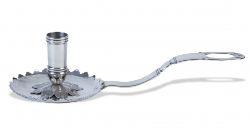 Palmatoria de plata  en su color. Con marcas.Valladolid, 