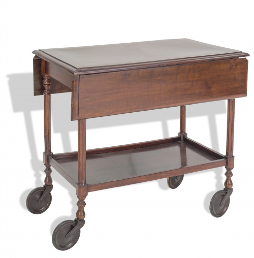 Carro con alas de madera de caoba, S. XX