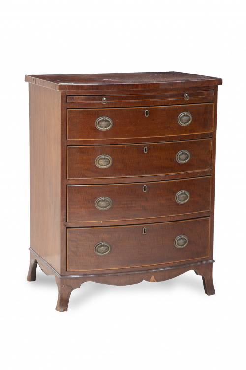 Cómoda Jorge III "bachelor´s" de madera en caoba.Trabajo 