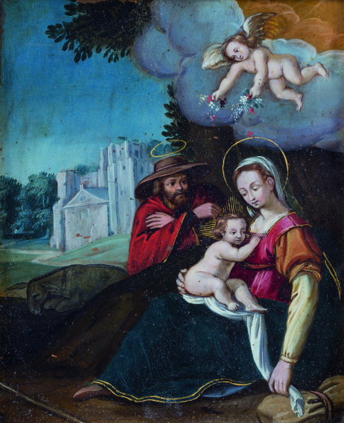 ESCUELA FLAMENCA, SIGLO XVIIDescanso en la Huida a Egipto