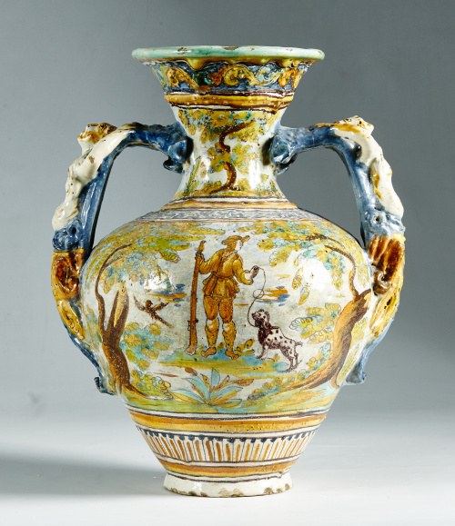 Cántaro de cerámica de Talavera de la serie de las escenas 