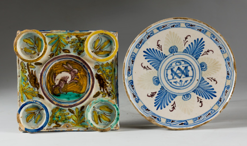 Vasera policromada Alfar español, Talavera 1710-1735