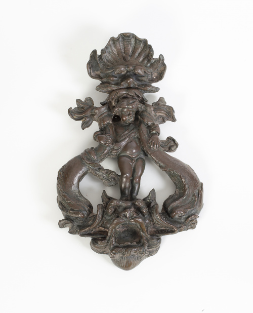 Llamador de bronce de hierro de estilo renacentista, S. XIX