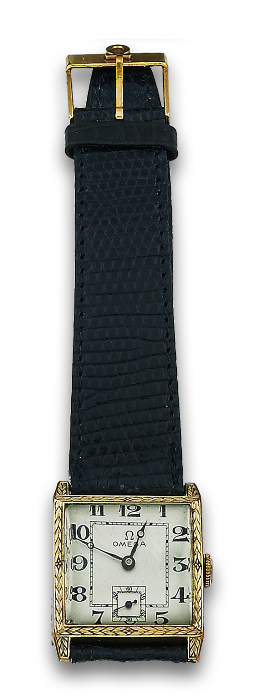 Reloj OMEGA Art-Decó chapado en oro.