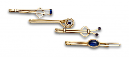 Barra de corbata KREMENTZ años 40 con cabuchón de resina az