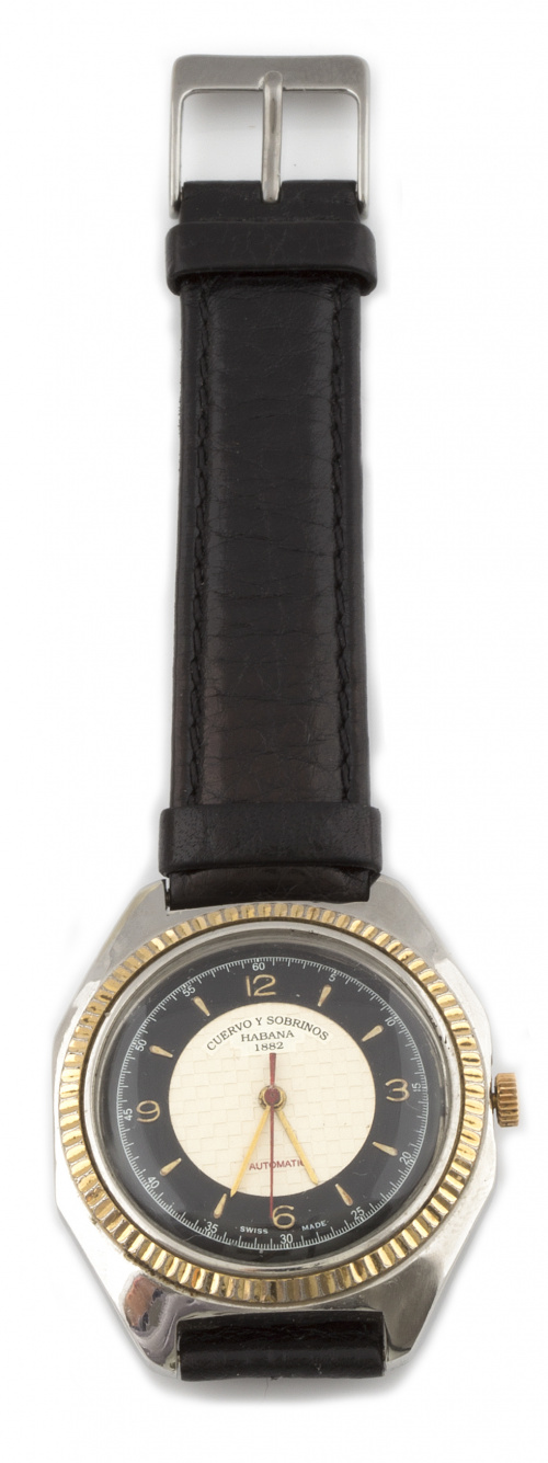 Reloj CUERVO Y SOBRINOS años 50 en acero.