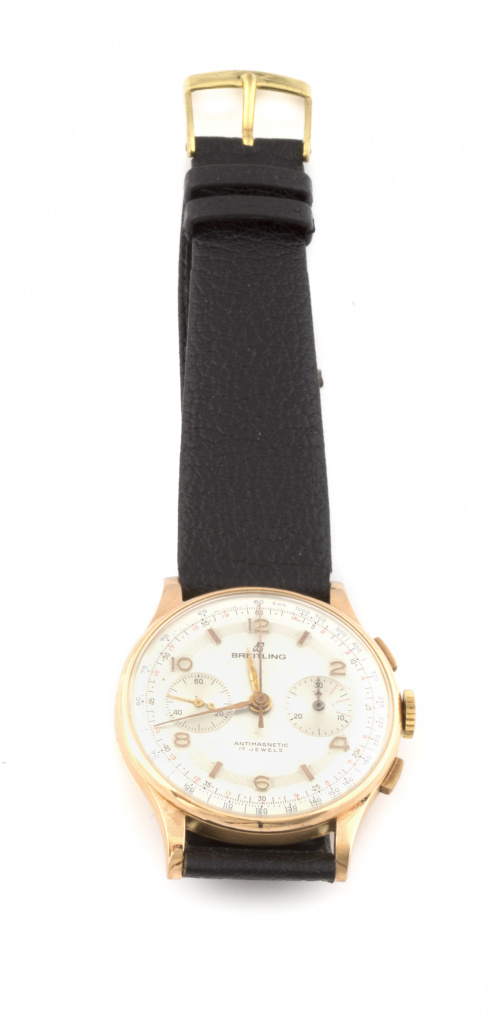 Reloj cronógrafo BREITLING años 40 en oro de 18K.