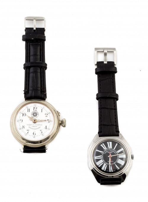 Reloj ROSKKOPF CUERVO y SOBRINOS con caja en alpaca, años 3