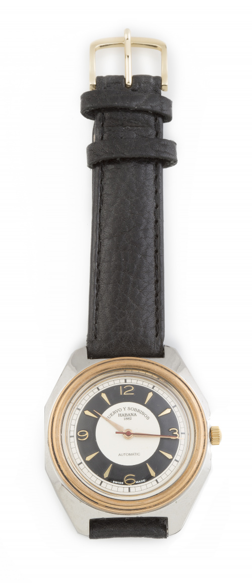 Reloj CUERVO y SOBRINOS años 50 en acero y dorado combinados