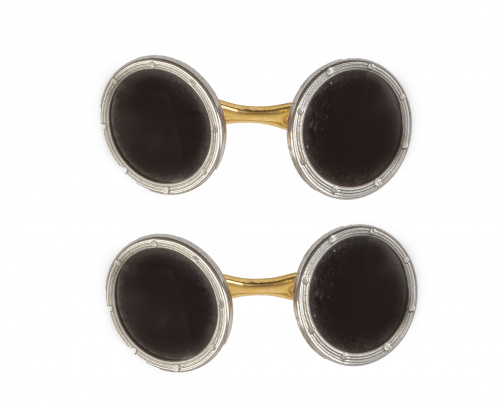 Gemelos dobles Kremenzt con dos círculos de esmalte negro