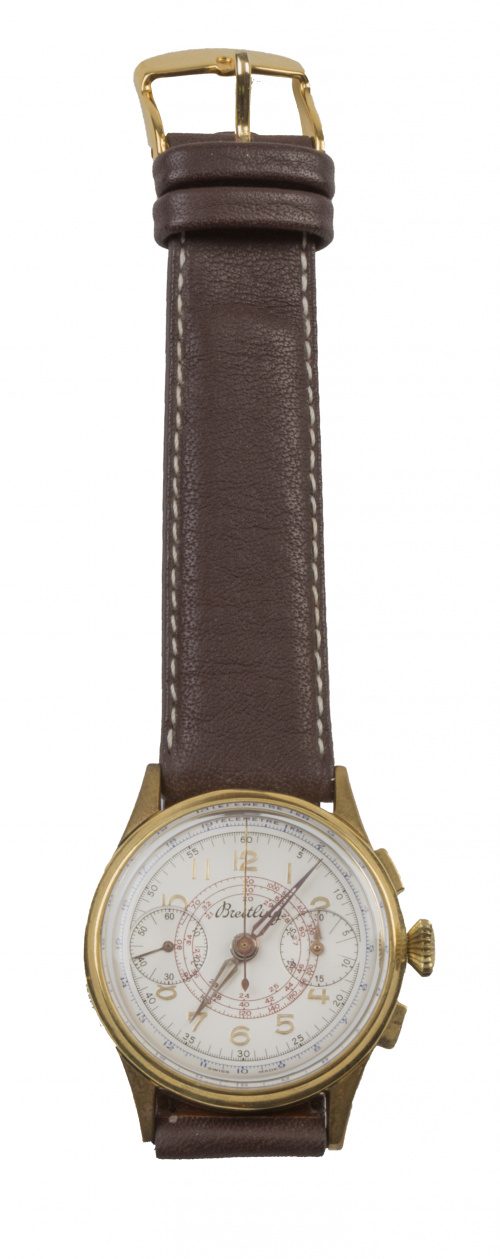 Reloj BREITLING Cronógrafo años 40 en metal dorado