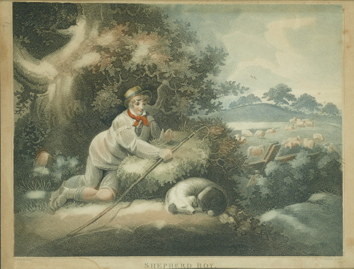 ESCUELA INGLESA, SIGLO XIX“Sepherd boy” y “Pedlars”.